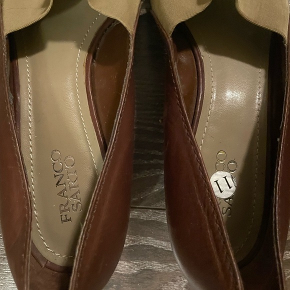 Franco Sarto Strap Sandals Leather Vintage Low Heel - Picture 4 of 7